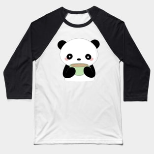 Kawaii Coffee Panda T-Shirt Baseball T-Shirt